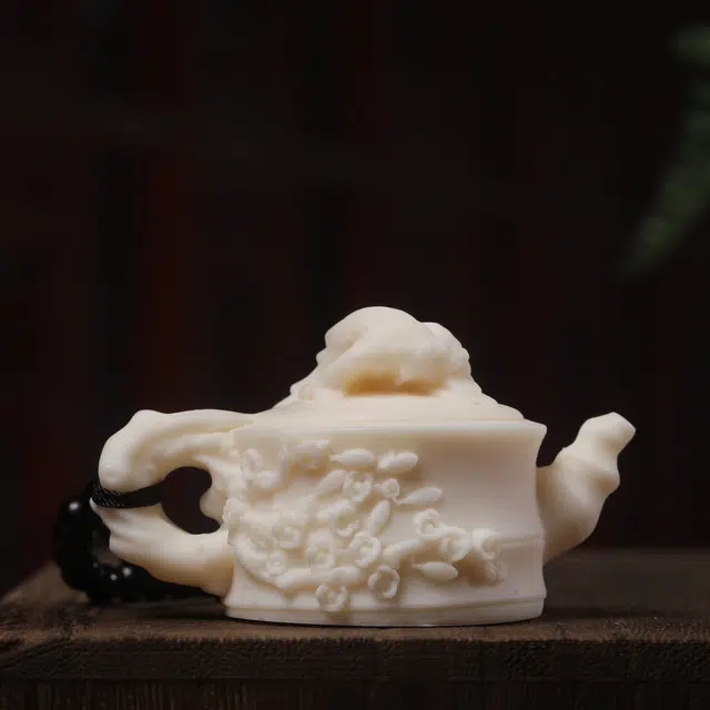 嫒柯 国潮新中式百搭轻奢高级居家茶宠随身把玩文玩幸福美满美梦连连盘玩转运#好运 象牙果 把件 男女同款情侣款
