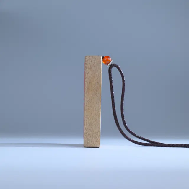 嫒柯 国潮新中式百搭轻奢简约高级设计感素雅美观复古风文艺风四季平安七星高照转运节节高#好运 楠木 项链 男女同款情侣款