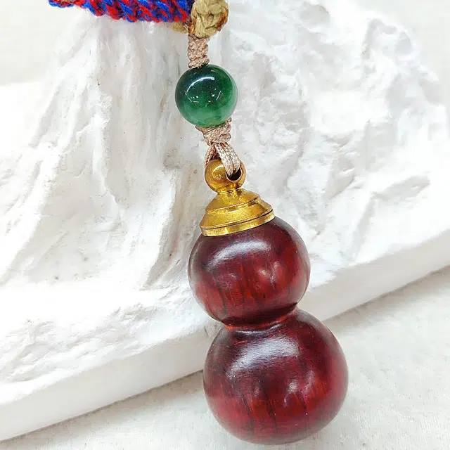 嫒柯 国潮新中式轻奢高级百搭事业爆棚招财文玩盘玩招财纳福佛珠念珠复古风文艺风#好运 血檀 项链 男女同款情侣款