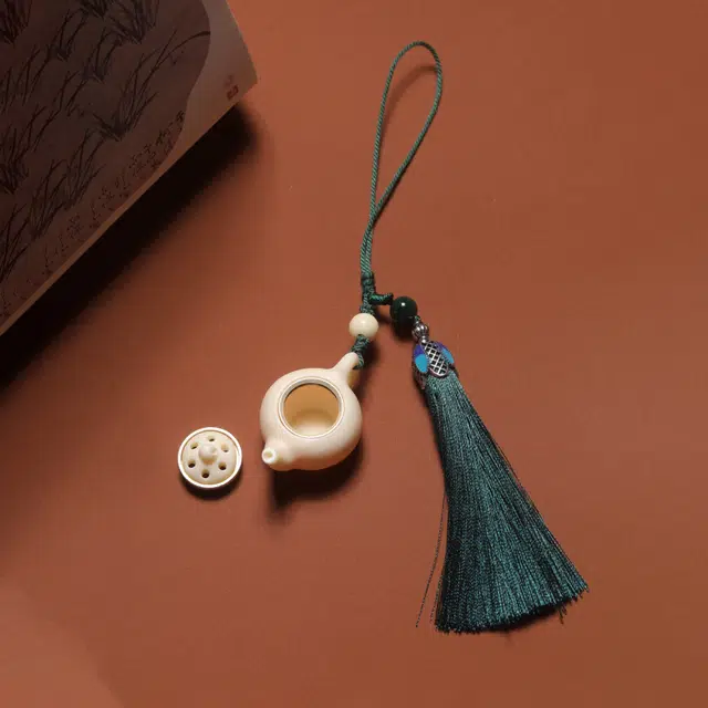 嫒柯 国潮新中式百搭轻奢高级文玩财源广进四季平安五福临门盘玩佛珠念珠复古风文艺风#好运 象牙果 把件 男女同款情侣款