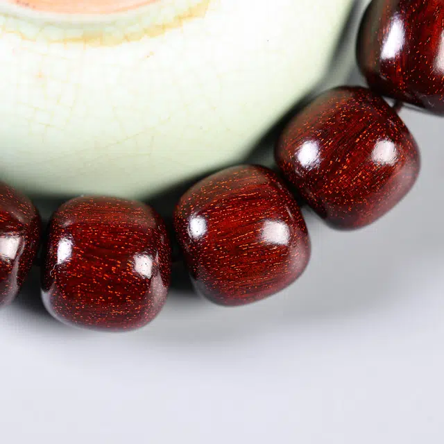 嫒柯 新中式国潮复古文玩盘玩轻奢高级感转运素招财转运珠平安纳福八方来财诸事顺遂百搭#好运 紫檀属 手串 男女同款情侣款