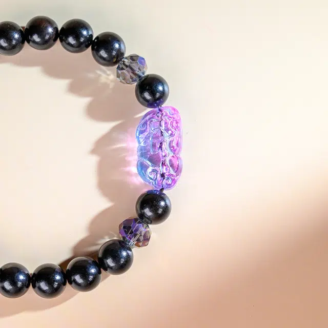 嫒柯 新中式小众高级感文玩佛珠百搭小清新轻奢招财转运珠国潮盘玩事事顺心天天开心#好运 黑檀 手串 男女同款情侣款