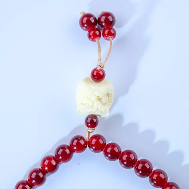 嫒柯 国潮新中式百搭轻奢简约高级设计感素雅美文玩盘玩念珠佛珠观复古风文艺风四季平安转运好运 鸡翅木 手串 男女同款情侣款