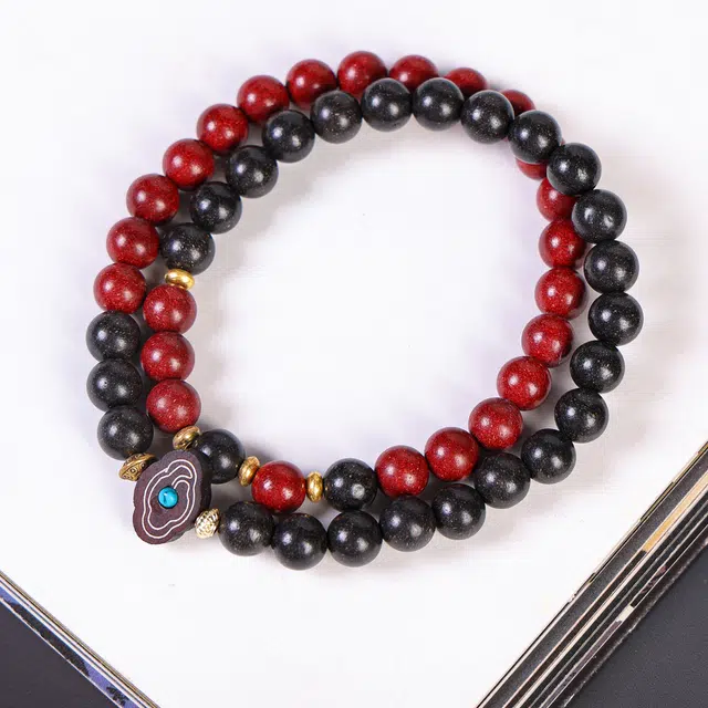 嫒柯 国潮新中式轻奢高级文玩八方来财招财纳福盘玩复古风文艺风#好运 合香珠 手串 男女同款情侣款