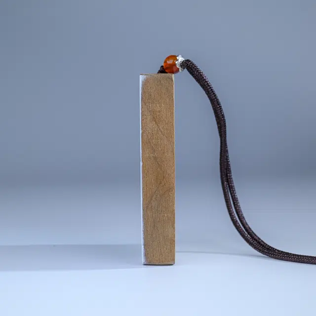 嫒柯 国潮新中式百搭轻奢简约高级设计感素雅美观复古风文艺风万事如意心想事成转运节节高#好运 楠木 项链 男女同款情侣款