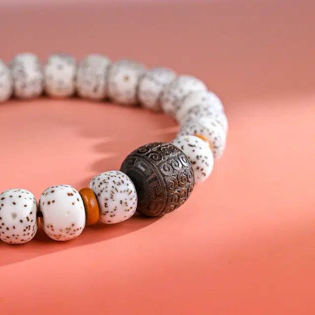 嫒柯 国潮新中式轻奢高级感佛珠念珠盘玩文玩好运莲莲 诸事顺遂 招财纳福 八方来财转运百搭#好运 星月菩提 手串 男女同款情侣款