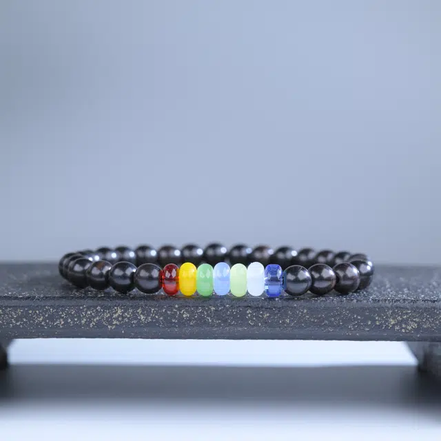 嫒柯 国潮新中式百搭轻奢简约高级设计感素雅美文玩盘玩念珠佛珠观复古风文艺风青春永驻身体健康转运#好运 黑檀 手串 男女同款情侣款