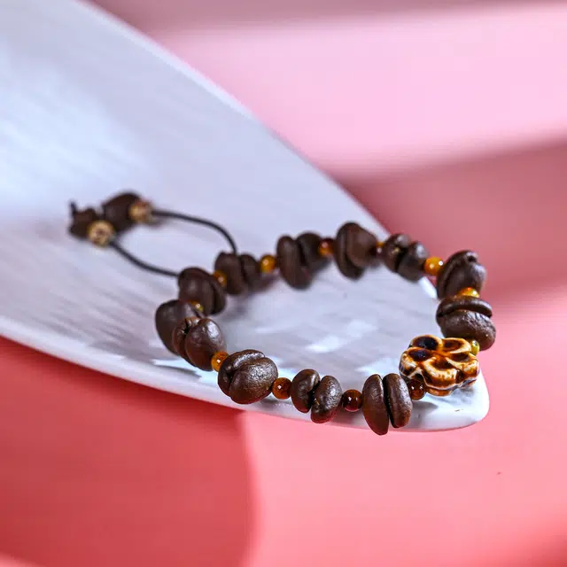 嫒柯 国潮新中式百搭轻奢高级金榜题名学业有成前程似锦转运高升#好运咖啡豆 菩提子/菩提籽 手串 男女同款情侣款