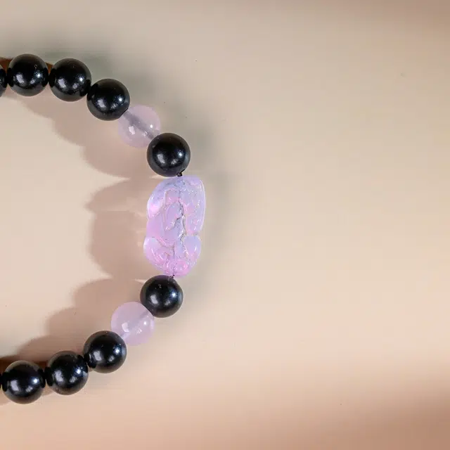 嫒柯 新中式小众高级感文玩佛珠百搭小清新轻奢招财转运珠国潮盘玩万事顺心福星高照#好运 黑檀 手串 男女同款情侣款