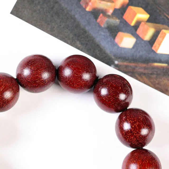 嫒柯 新中式国潮复古文玩盘玩唯美转运素圈圆珠招财转运珠平安纳福八方来财诸事顺遂百搭#好运 紫檀属 手串 男女同款情侣款