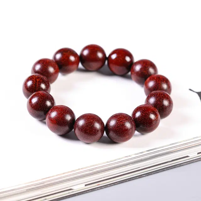 嫒柯 新中式国潮复古文玩盘玩唯美转运素圈圆珠招财转运珠平安纳福八方来财诸事顺遂百搭#好运 紫檀属 手串 男女同款情侣款