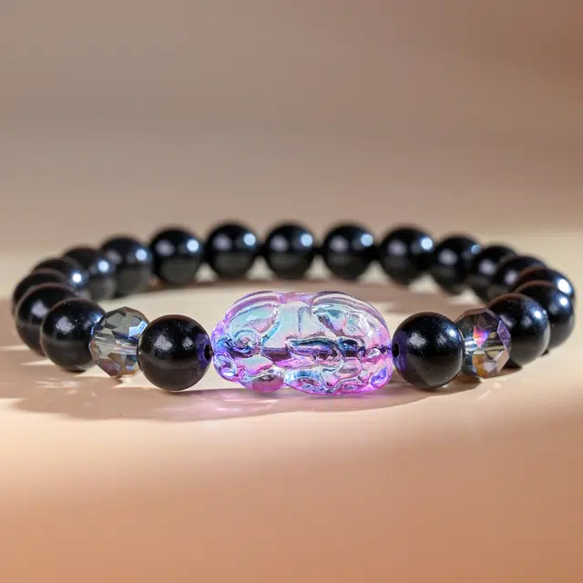 嫒柯 新中式小众高级感文玩佛珠百搭小清新轻奢招财转运珠国潮盘玩事事顺心天天开心#好运 黑檀 手串 男女同款情侣款