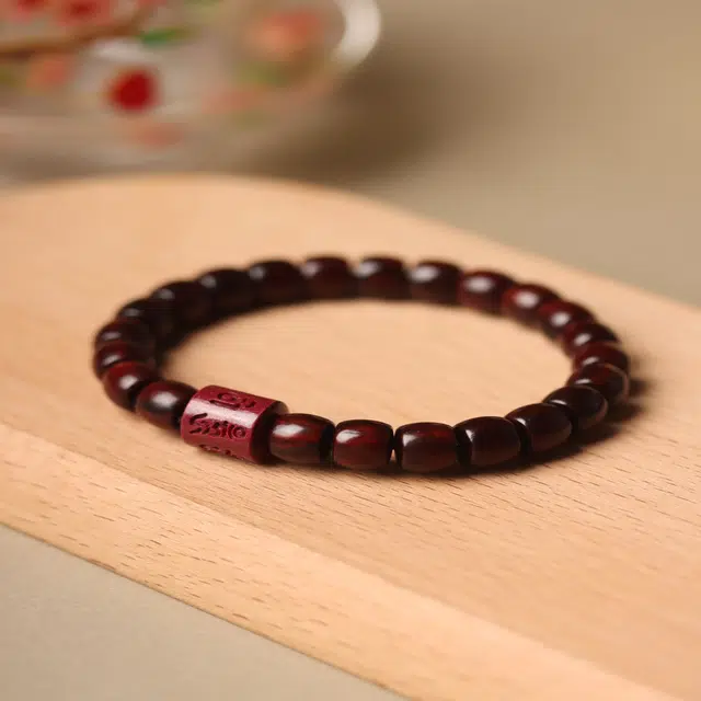 嫒柯 国潮新中式轻奢高级感文玩盘玩财运亨通吉祥如意佛珠念珠复古风文艺风大吉大利#好运 紫檀属 手串 男女同款情侣款