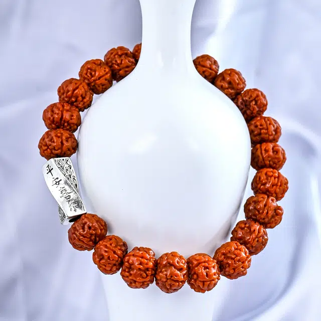 嫒柯 国潮新中式百搭轻奢高级文玩盘玩佛珠念珠福享连绵鹏程万里复古风文艺风转运#好运 金刚菩提 手串 男女同款情侣款