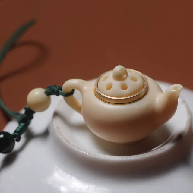 嫒柯 国潮新中式百搭轻奢高级文玩财源广进四季平安五福临门盘玩佛珠念珠复古风文艺风#好运 象牙果 把件 男女同款情侣款