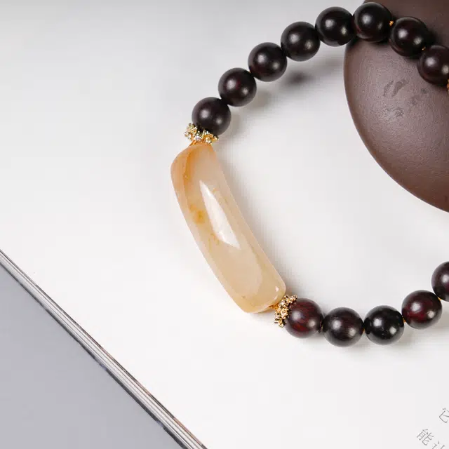 嫒柯 国潮新中式轻奢高级感文玩盘玩招财进宝节节高升八方来财诸事顺遂#好运 紫檀属 手串 男女同款情侣款