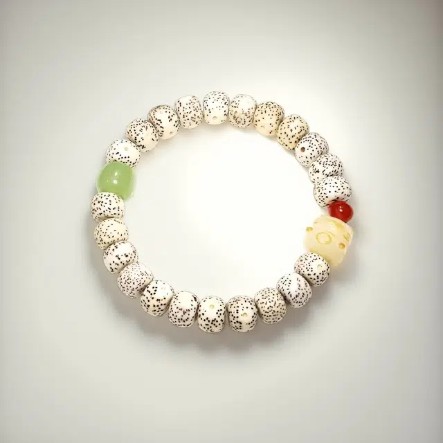 嫒柯 国潮新中式轻奢高级文玩盘玩八方来财财源广进佛珠诸事顺心招财纳福念珠复古风文艺风#好运 星月菩提 手串 男女同款情侣款