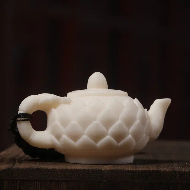 嫒柯 国潮新中式百搭轻奢高级居家茶宠随身把玩文玩万事随心事事如意盘玩转运#好运 象牙果 把件 男女同款情侣款