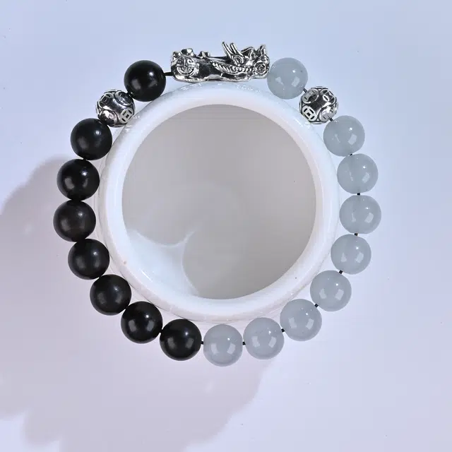 嫒柯 国潮新中式 轻奢高级百搭 心想事成 日进斗金  财运亨通 黑檀 手串 男女同款情侣款