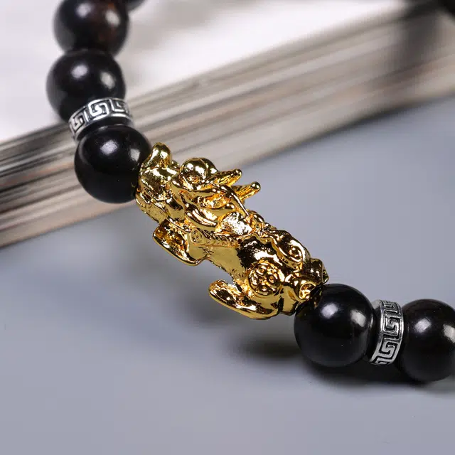 嫒柯 国潮新中式轻奢高级感念珠小众百搭文玩诸事随愿平安喜乐平步青云万事如意顺风顺水#好运 黑檀 手串 男女同款情侣款