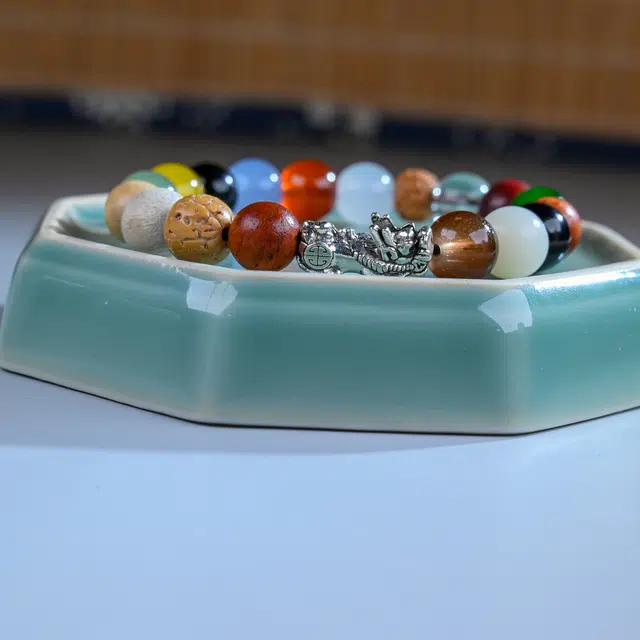 嫒柯 国潮新中式百搭轻奢高级文玩盘玩佛珠念珠复古风文艺风如意吉祥转运#好运 菩提子/菩提籽 手串 男女同款情侣款