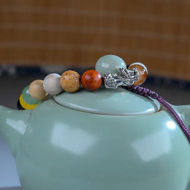 嫒柯 国潮新中式百搭轻奢高级文玩盘玩佛珠念珠复古风文艺风如意吉祥转运#好运 菩提子/菩提籽 手串 男女同款情侣款