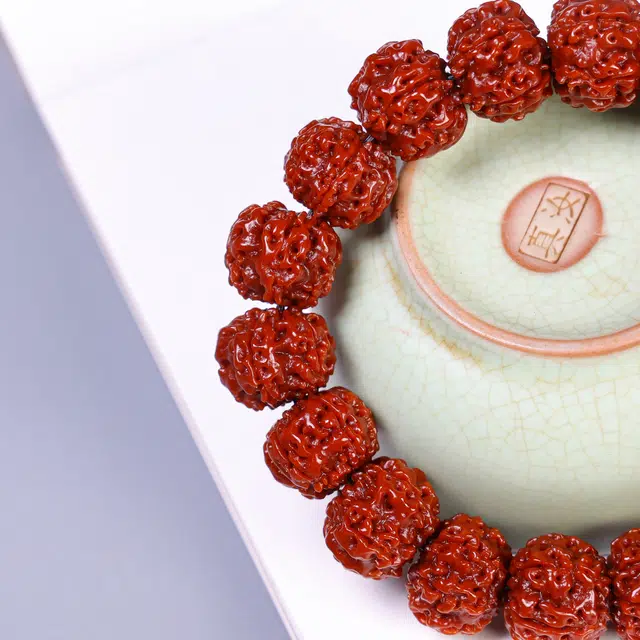 嫒柯 新中式国潮轻奢高级感复古文艺文玩爆肉玉化八方来财机刷包浆佛珠财源广进平安纳福#好运 金刚菩提 手串 男女同款情侣款