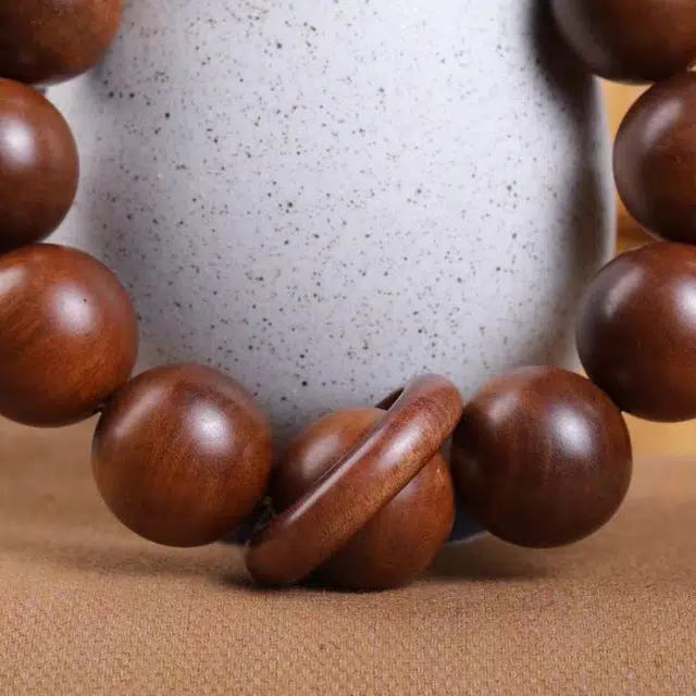 嫒柯 国潮新中式百搭轻奢高级文玩吉祥如意事事顺心盘玩佛珠念珠复古风文艺风#好运 雷击木 手串 男女同款情侣款