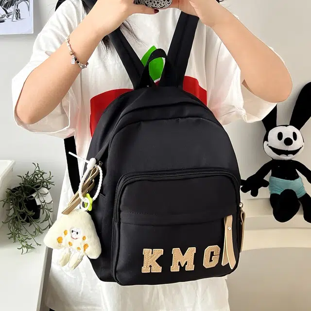 泰格奴 小清新高颜值精美潮版韩版背包上课百搭书包 尼龙布 双肩包 常规 男女同款情侣款 黑色/红色/卡其色/蓝色