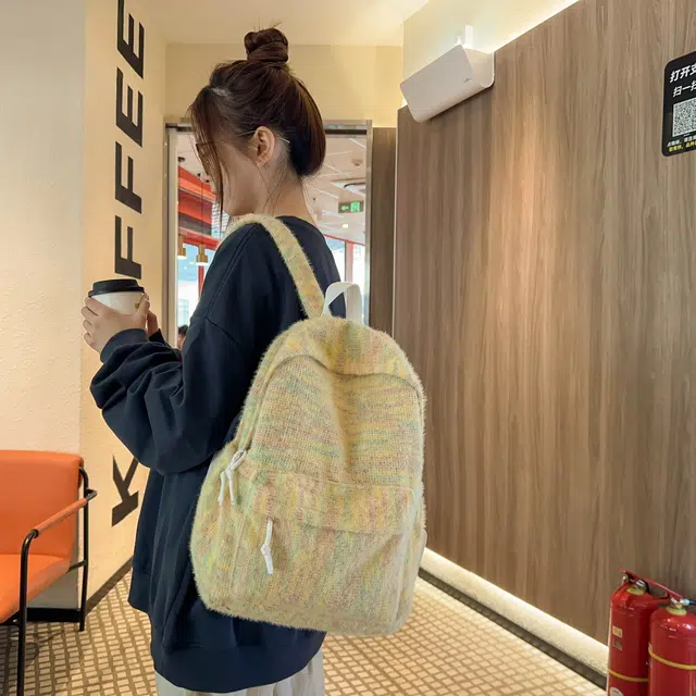 泰格奴 工装机能百搭个性运动街头旅行大容量背包初中生高中生大学生上课百搭书包 尼龙 双肩包 男女同款情侣款 黄色/绿色/红色/白色