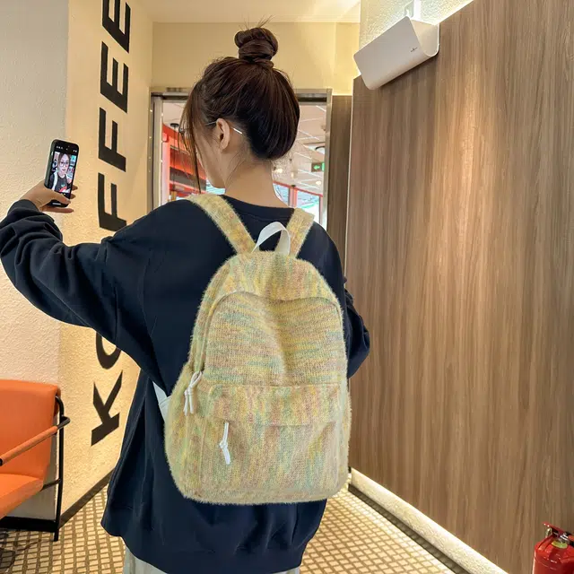 泰格奴 工装机能百搭个性运动街头旅行大容量背包初中生高中生大学生上课百搭书包 尼龙 双肩包 男女同款情侣款 黄色/绿色/红色/白色