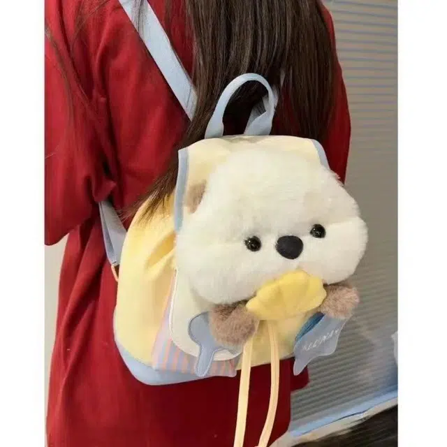泰格奴 小清新休闲高颜值精美潮版韩版背包初中生高中生大学生上课百搭书包 棉 双肩包 男女同款情侣款 白色