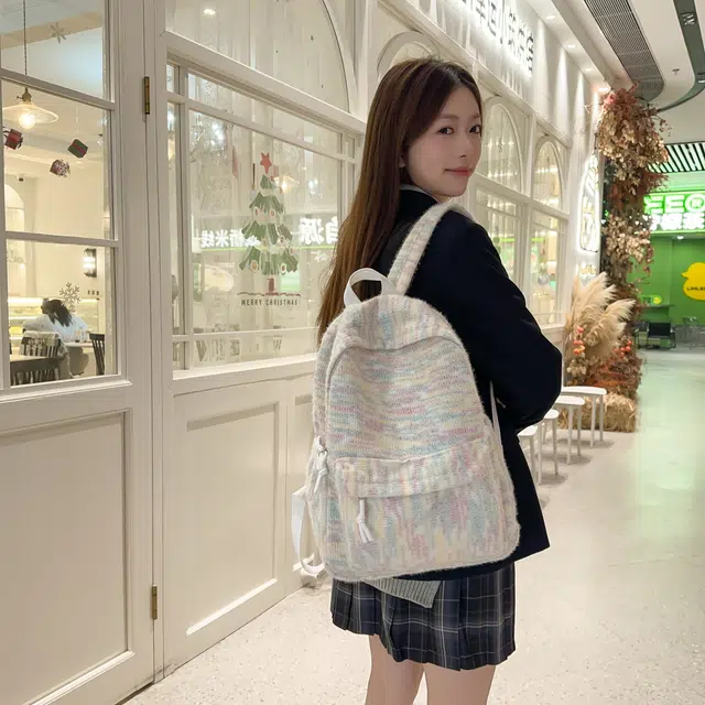 泰格奴 工装机能百搭个性运动街头旅行大容量背包初中生高中生大学生上课百搭书包 尼龙 双肩包 男女同款情侣款 黄色/绿色/红色/白色