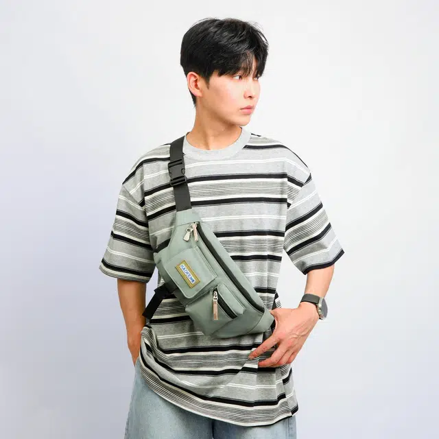 泰格奴 简约气质时尚潮流百搭 尼龙 腰包 常规 男女同款情侣款 多色