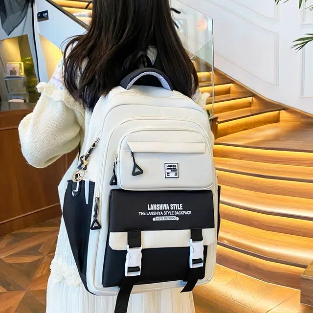 泰格奴 大容量五件套高颜值百搭 帆布 组合装 男女同款情侣款 多色