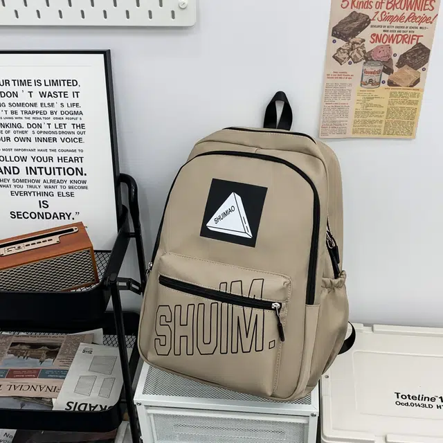 泰格奴 工装机能百搭个性运动街头旅行大容量背包初中生高中生大学生上课百搭书包 尼龙 双肩包 男女同款情侣款 多色