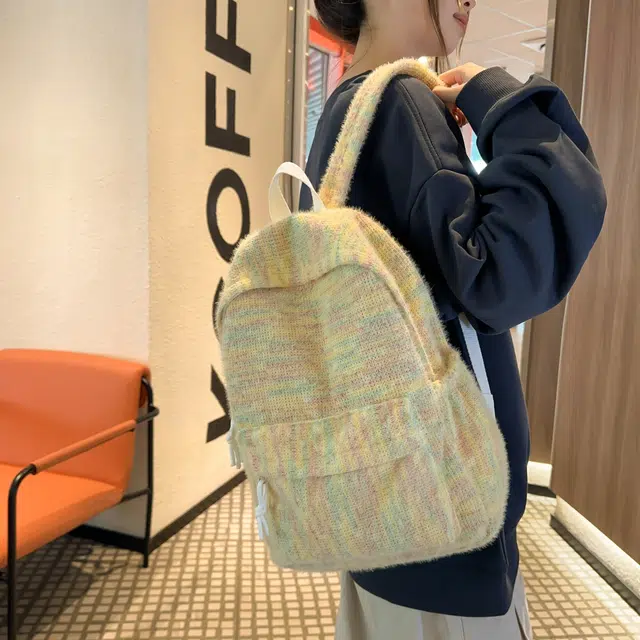 泰格奴 工装机能百搭个性运动街头旅行大容量背包初中生高中生大学生上课百搭书包 尼龙 双肩包 男女同款情侣款 黄色/绿色/红色/白色