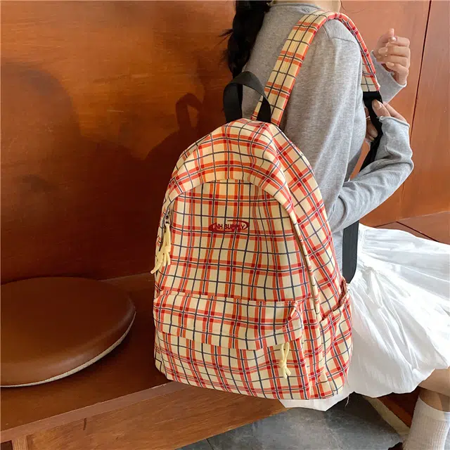 泰格奴 小清新休闲高颜值韩版高颜值背包上课百搭书包 帆布 双肩包 常规 男女同款情侣款 多色