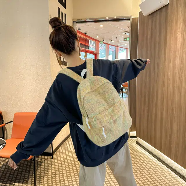 泰格奴 工装机能百搭个性运动街头旅行大容量背包初中生高中生大学生上课百搭书包 尼龙 双肩包 男女同款情侣款 黄色/绿色/红色/白色