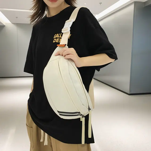 泰格奴 潮流时尚质感日常出行旅游百搭单肩包 尼龙 胸包 常规 男女同款情侣款 白色/黑色/粉红色/桔红色/军绿色
