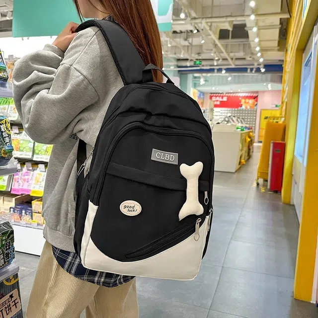 泰格奴 撞色系大容量百搭设计简约洋气个性质感 尼龙 双肩包 常规 男女同款情侣款 多色
