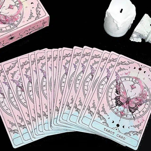 皮皮豆 经典韦斯特蝴蝶塔罗牌 自带牌意  高颜值金字塔新手初学者入门卡牌 其他桌游
