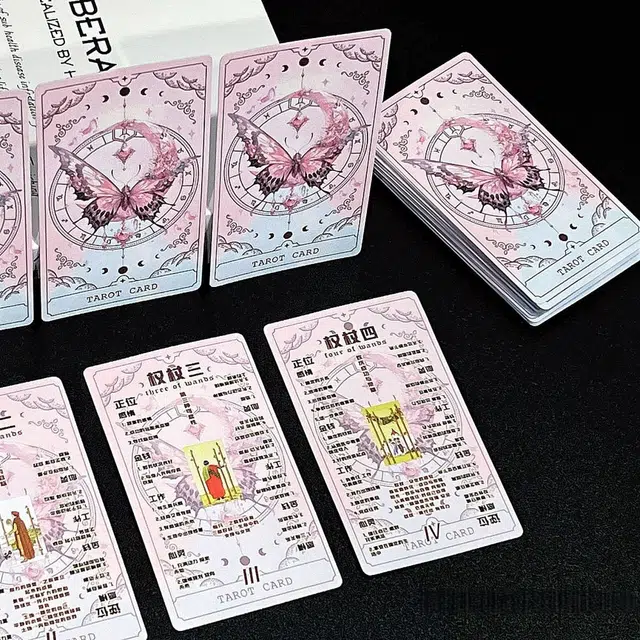 皮皮豆 经典韦斯特蝴蝶塔罗牌 自带牌意  高颜值金字塔新手初学者入门卡牌 其他桌游
