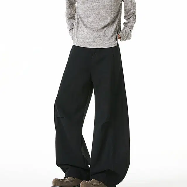 加荣 美式复古水洗做旧牛仔裤男款秋季潮牌褶皱宽松直筒裤男高街百搭休闲裤男装痞帅阔腿垂感弯刀裤男士小众解构设计长裤 男女同款