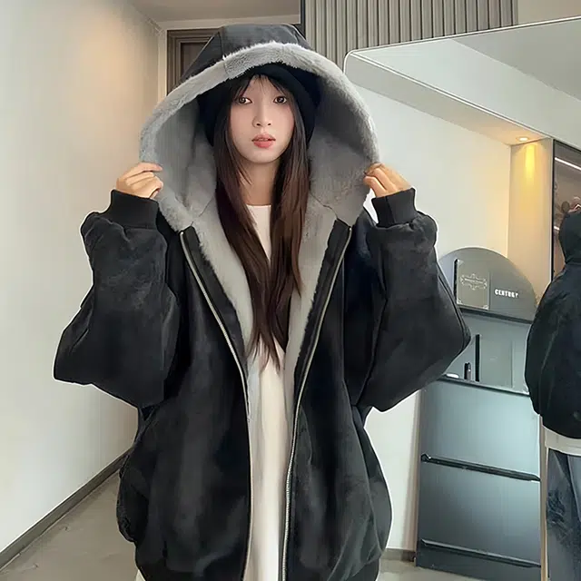 加荣 美式连帽时尚高级感慵懒感棉服 男女同款