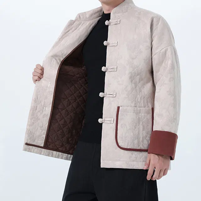 加荣 新中式棉衣外套男中国风立领盘扣唐装男秋季宽松休闲居士服男士慵懒风松弛感棉袄男款青少年痞帅男舒适百搭棉服 男女同款