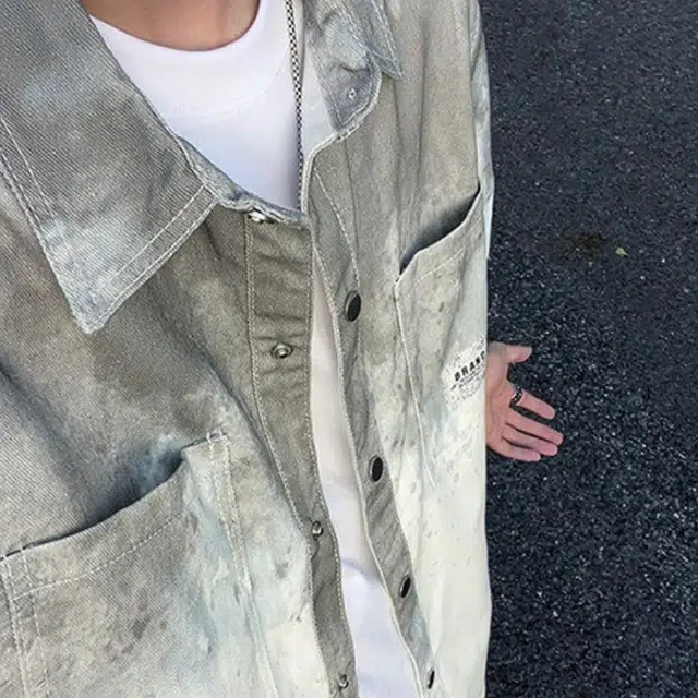 加荣 青少年夏季薄款透气大码美式复古潮牌尖领男孩帅气初高中学生大童短袖衬衫 男女同款