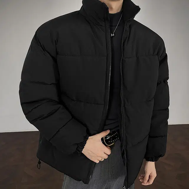 加荣 美式纯色简约立领保暖时尚高端百搭宽松慵懒棉服风面包服潮流外套 男女同款