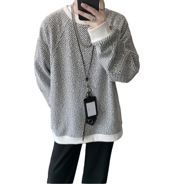 加荣 美式复古潮流卫衣男款秋季潮流圆领卫衫男通勤百搭男士卫衣时尚潮流卫衣男装青少年痞帅男装外套小众设计感流行上衣 男女同款