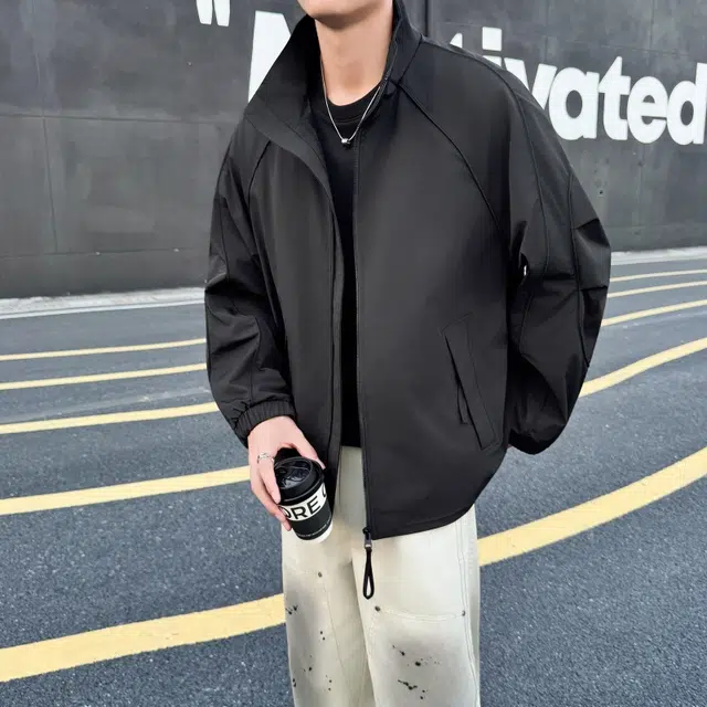 加荣 美式解构骑兵立领夹克男装秋季潮牌痞帅飞行上衣拼接机能冲锋衣男款小众设计感休闲百搭运动工装男士高级感开衫外套 男女同款